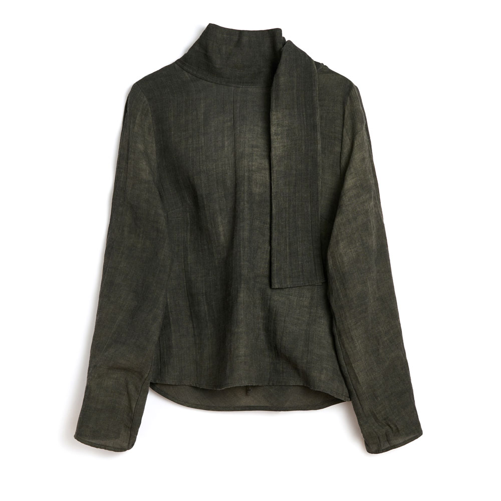 VIRTUOUS BLOUSE DARK CLOUD SPARSE COTTON WOOL