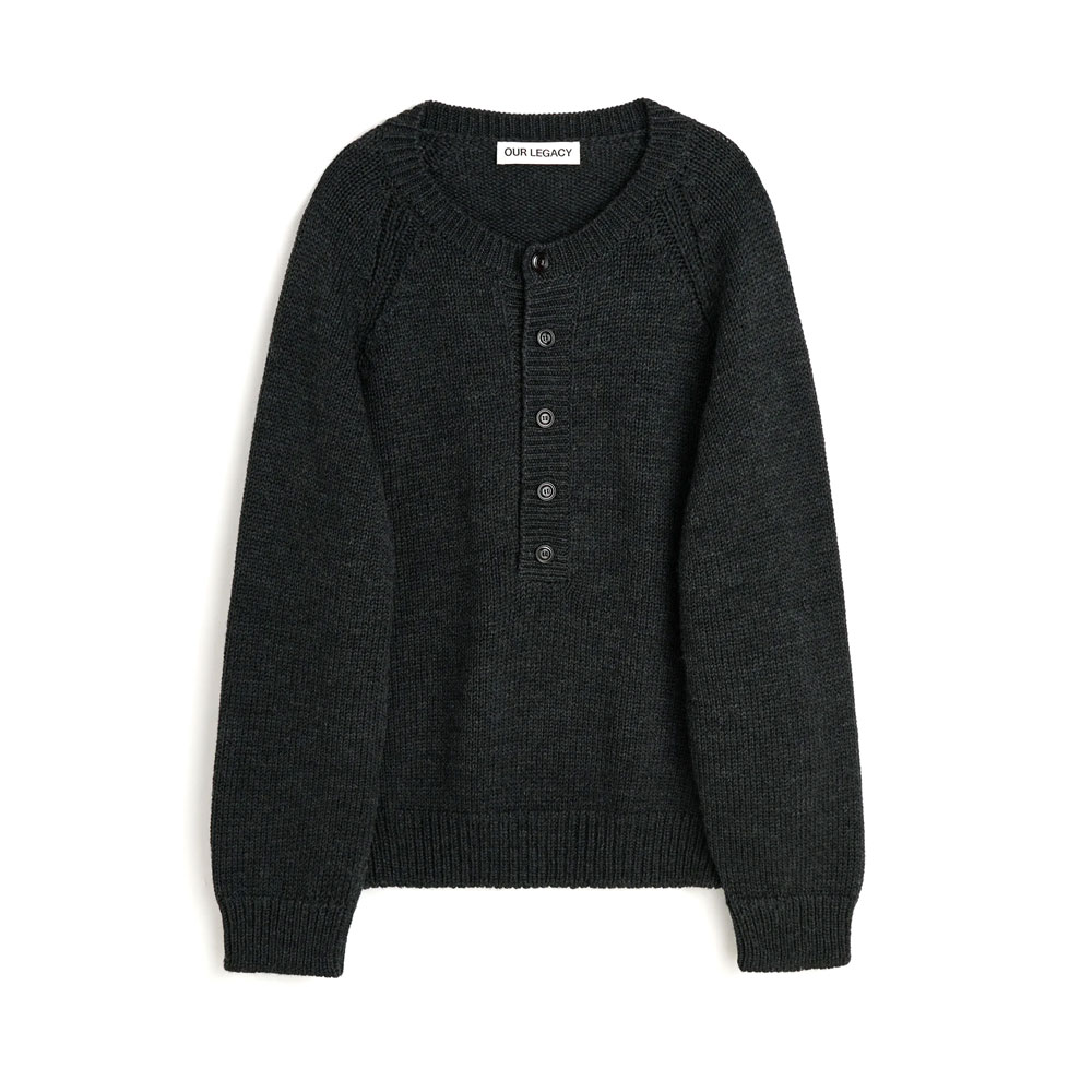 SHORE HENLEY CHARCOAL DRY MERINO WOOL