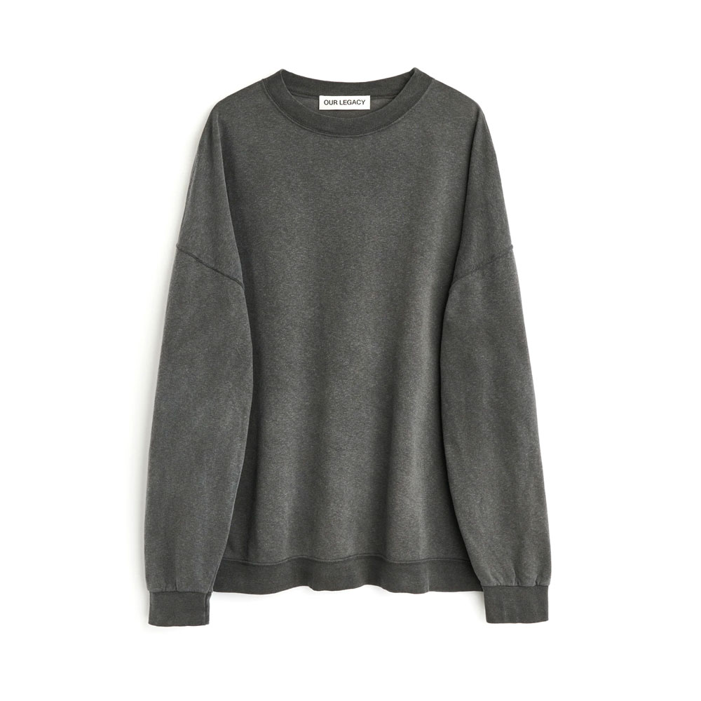 SLACK SWEATSHIRT WASHED BLACK ROGUE LOOPBACK