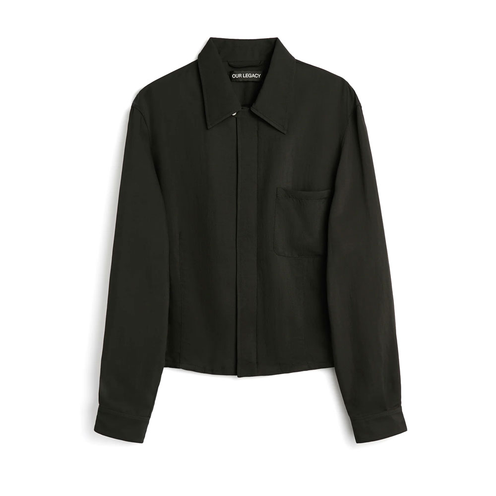 SIFT ZIP SHIRT ASHEN BLACK WARMTH VISCOSE