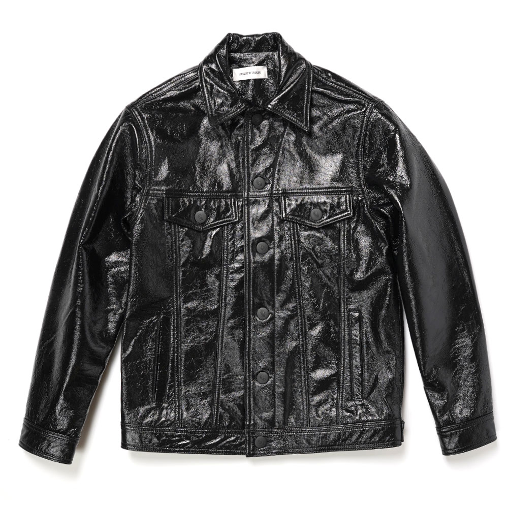 PATENT LEATHER JACKET BLACK _
