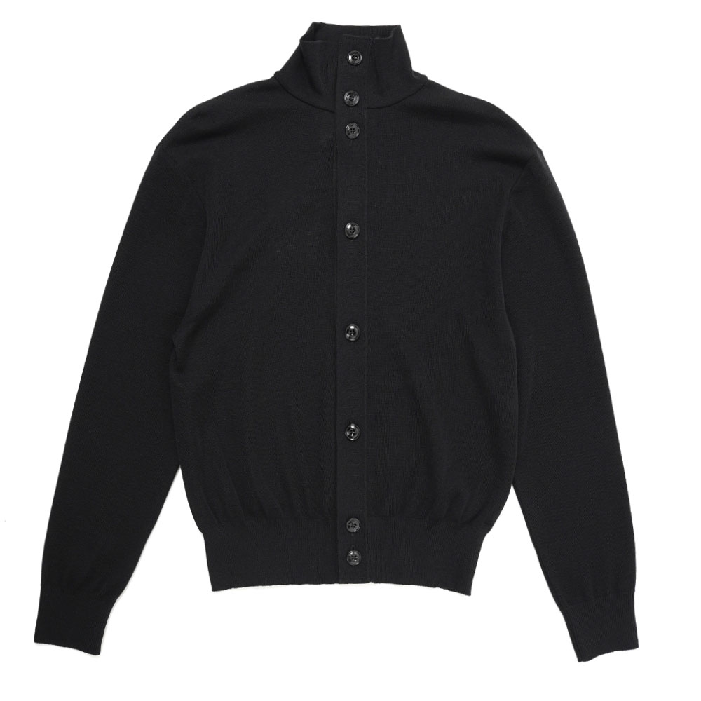 CONVERTIBLE COLLAR CARDIGAN BLACK