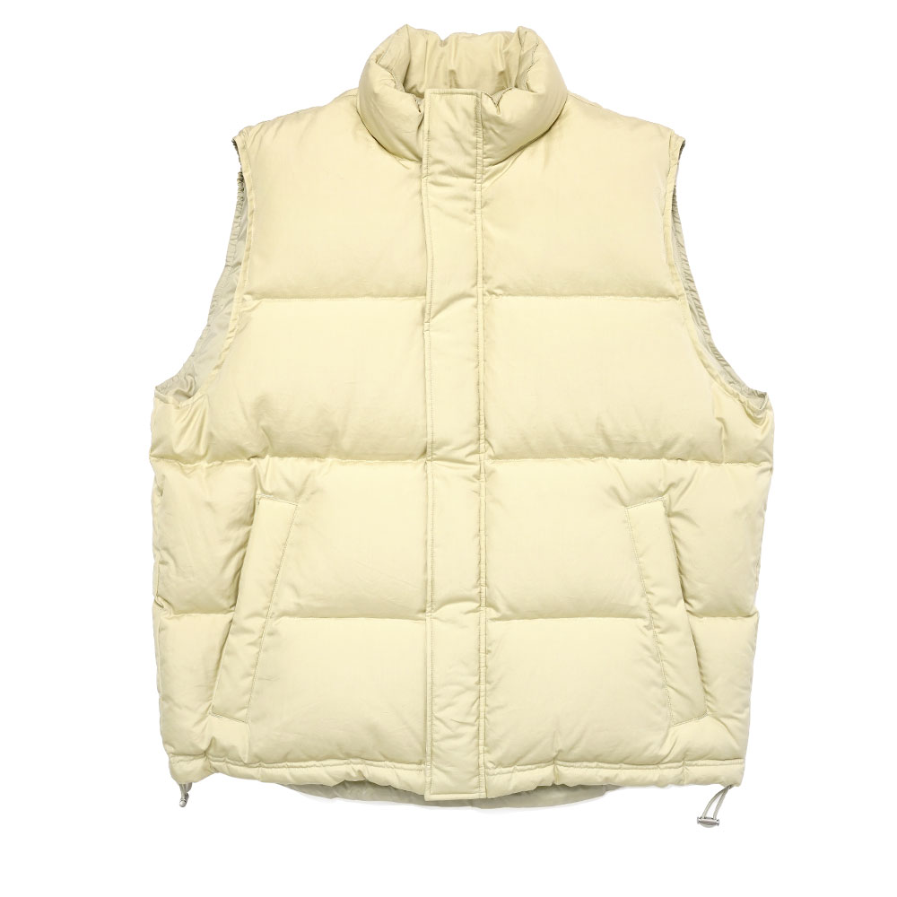 SUVIN HIGH COUNT CLOTH DOWN VEST PALE/IVORY