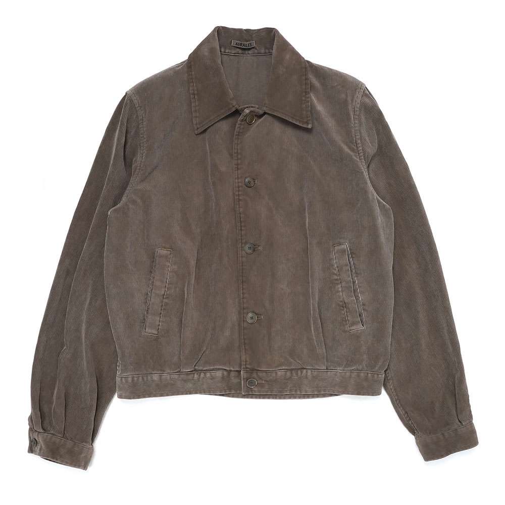 PIGMENT DYED FINX CORDUROY BLOUSON OLIVE BROWN A25AB01FC