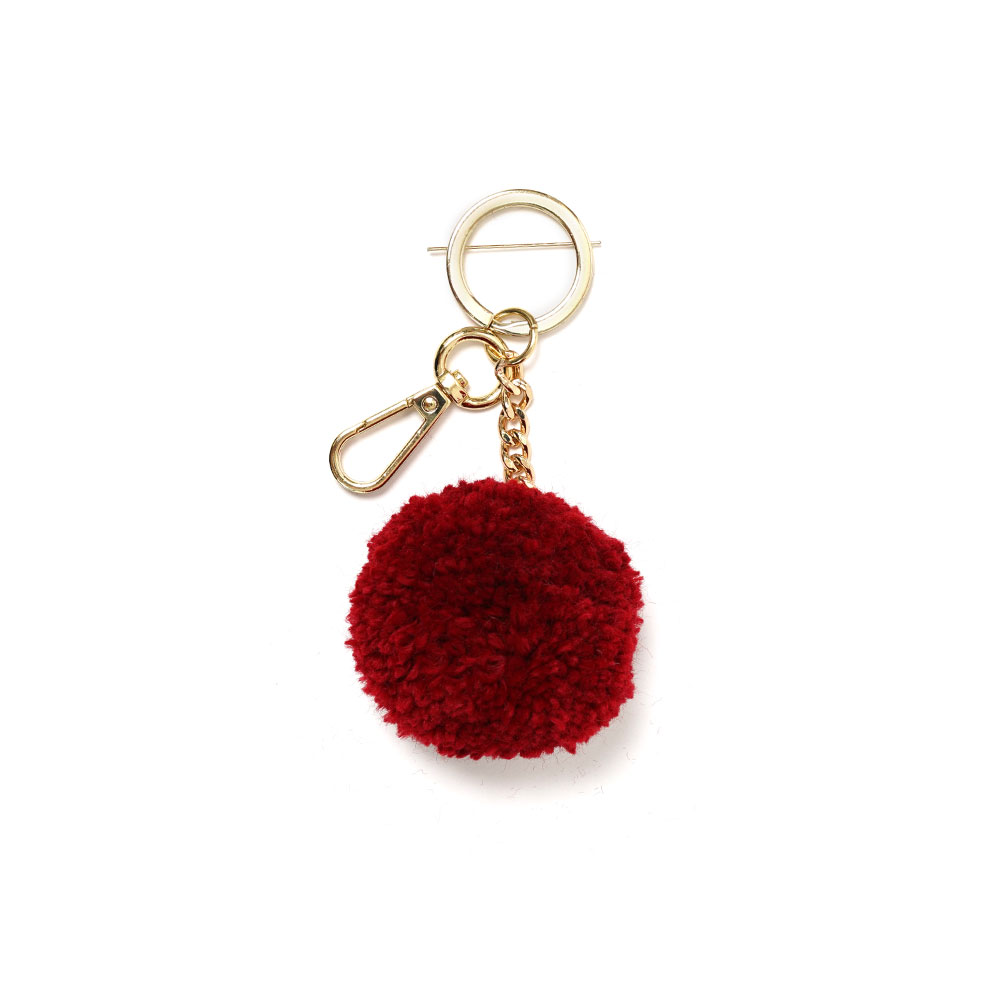 POM POM KEY CHAIN RED