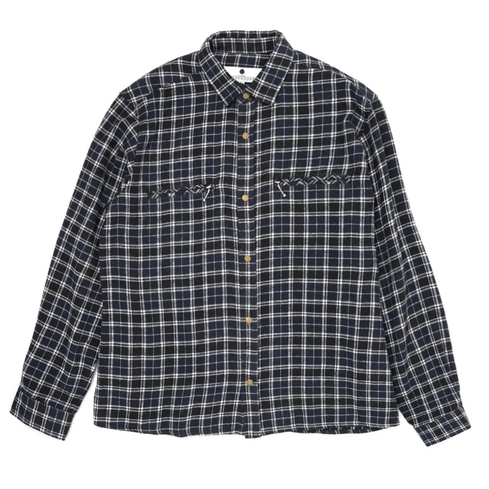 BAJA SNAPPERS SHIRT BLACK NAVY WHITE
