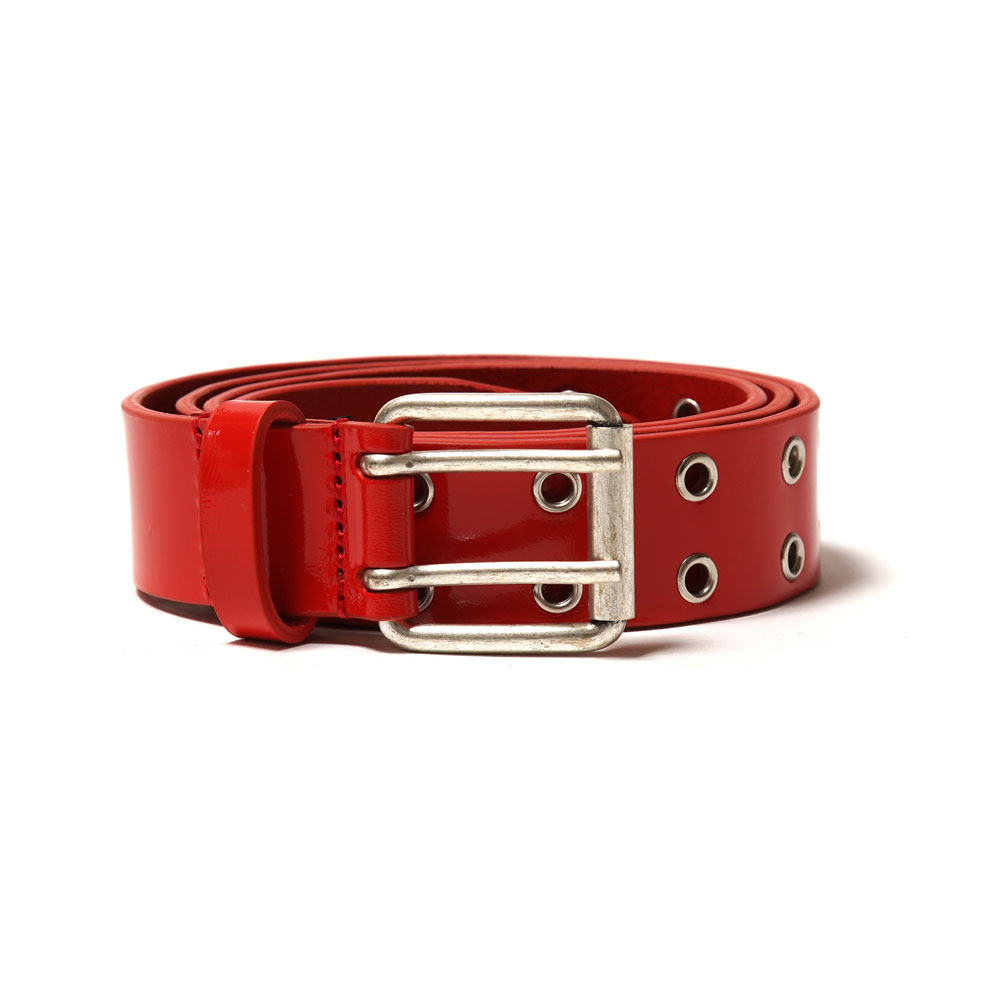 MENS PATENT LEATHER BELT PACC9K012 RED