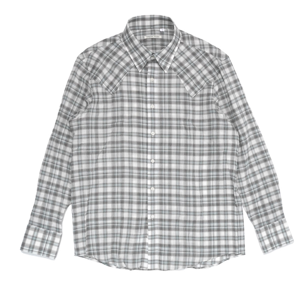 WESTERN BUSINESS SHIRT ICE PLAID