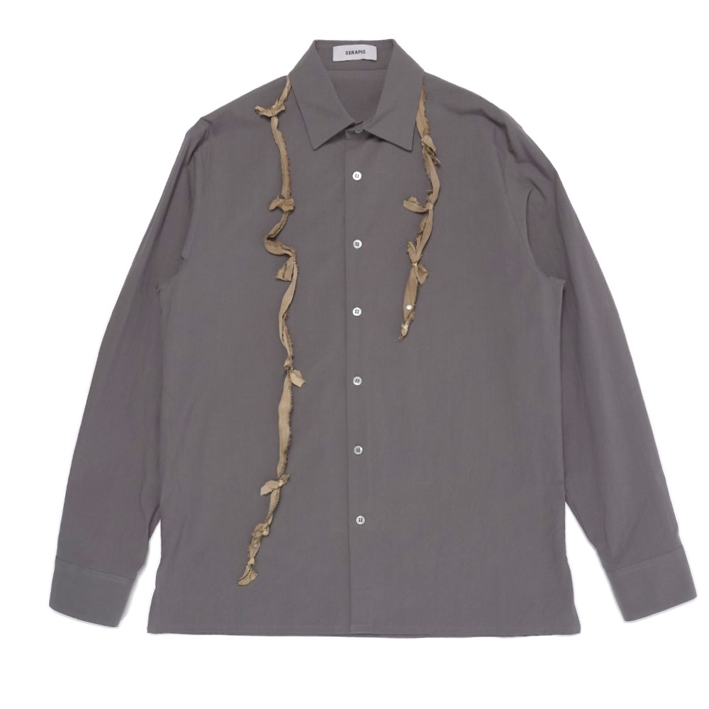 GREY ASH WRINKLED COTTON SHIRT GREY ASH