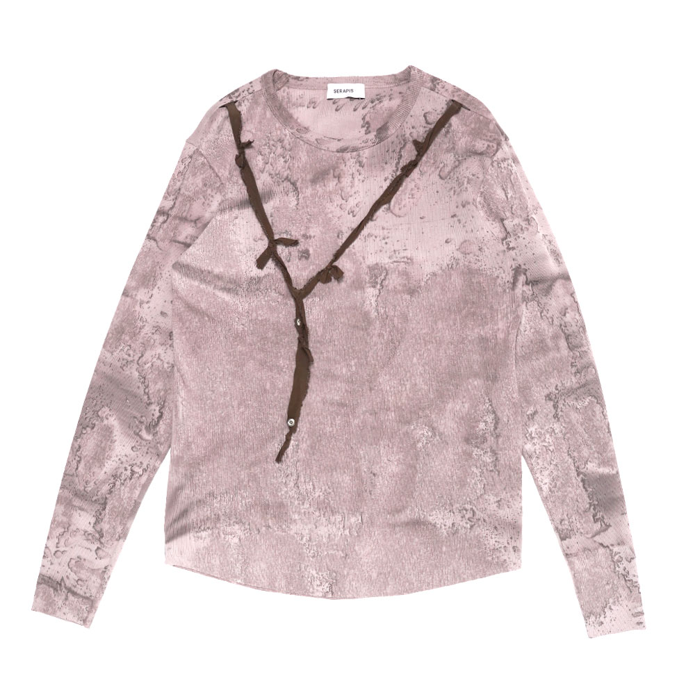 PALE MINT RIB TOP GREY