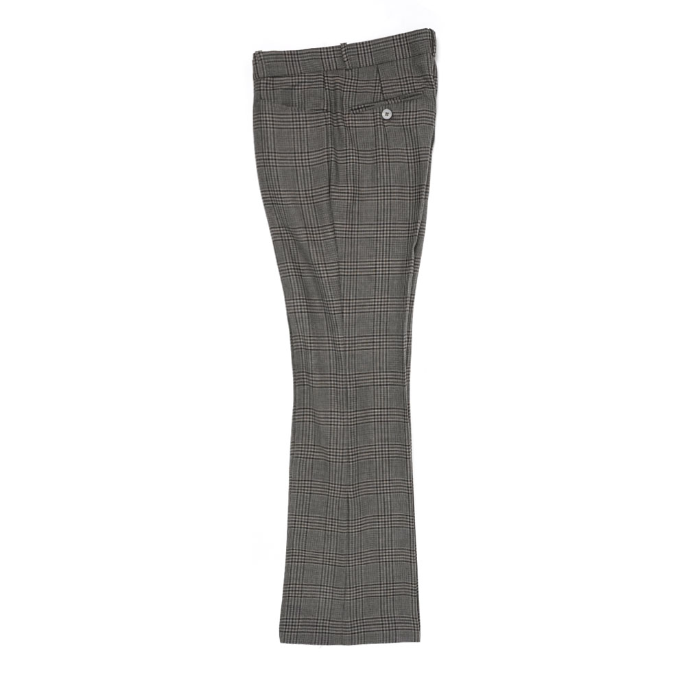 FLARE TROUSERS BROWN CHECK_
