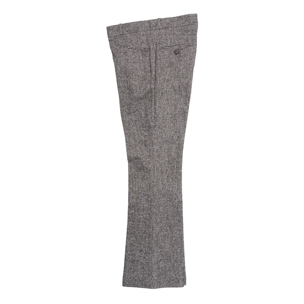 FLARE TROUSERS BROWN TWEED_