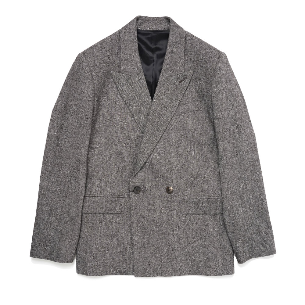 DOUBLE BREASTED BLAZER BROWN TWEED