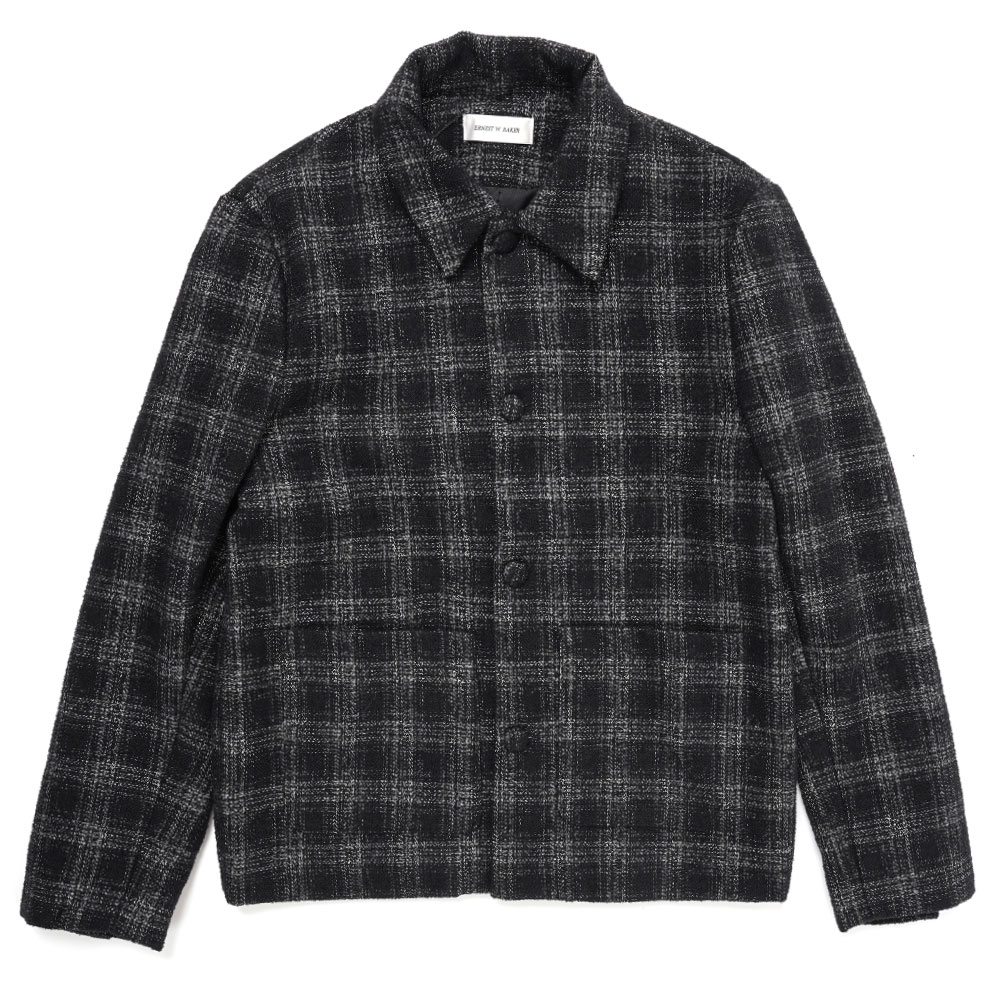 CROPPED JACKET BLACK&WHITE CHECK
