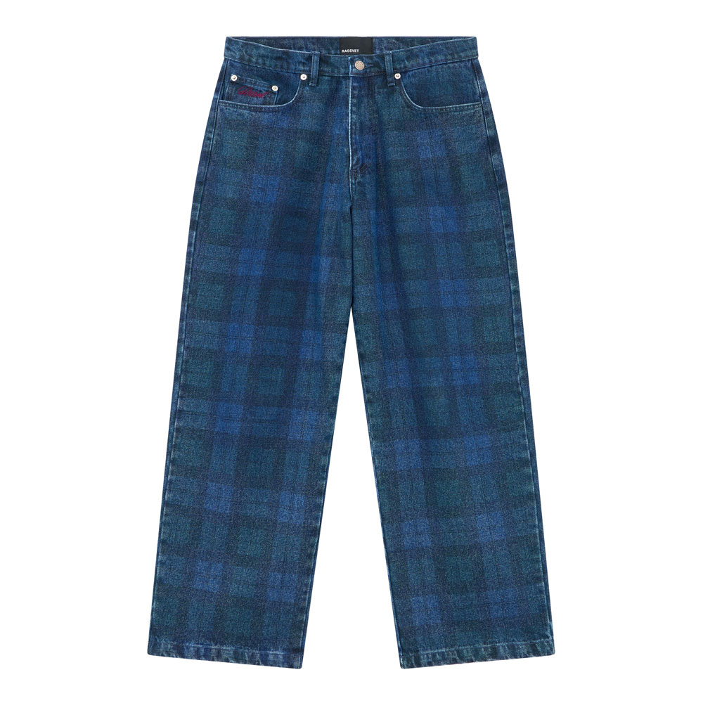 ALLOVER PRINT BAGGY DENIM PANTS PRINT