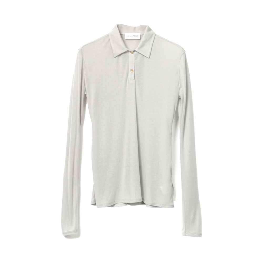 LONG SLEEVE POLO SHIRT L.BLUE