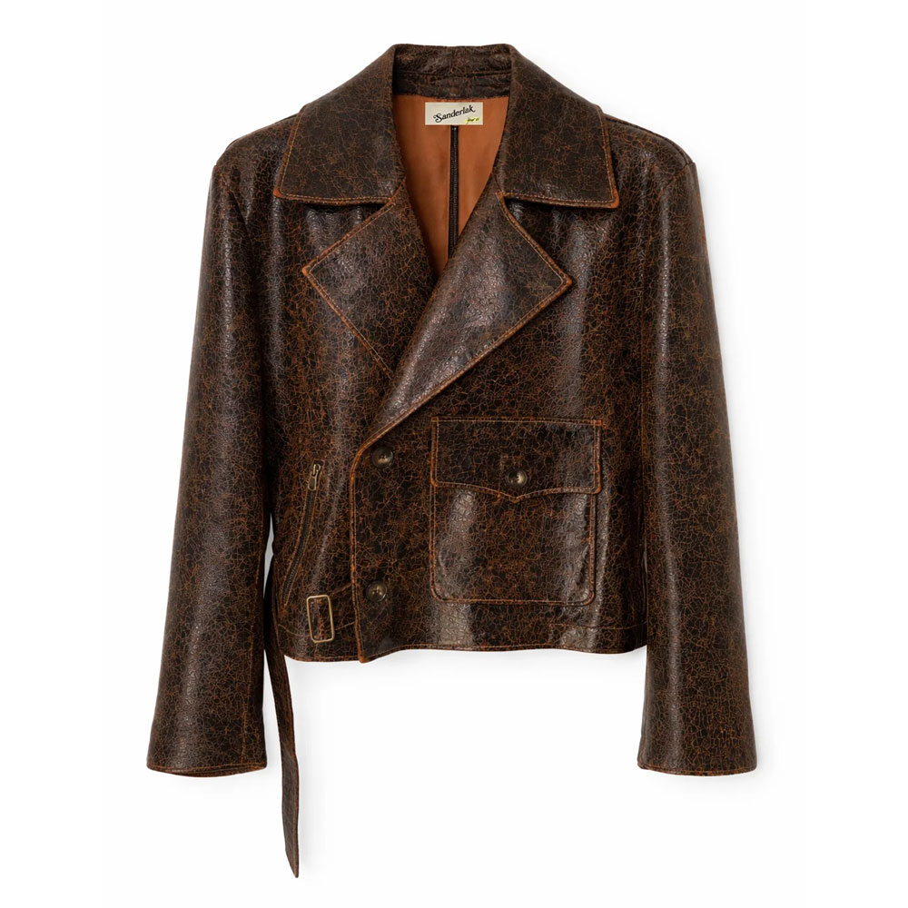 LEATHER MOTO JACKET CHOCOLATE