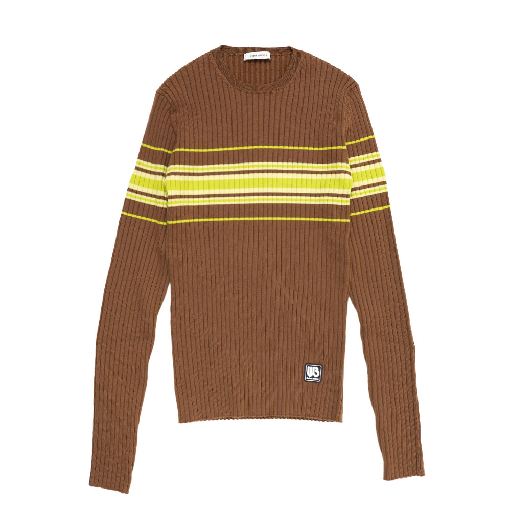SHOW KNIT TOP BEIGE AND LIME