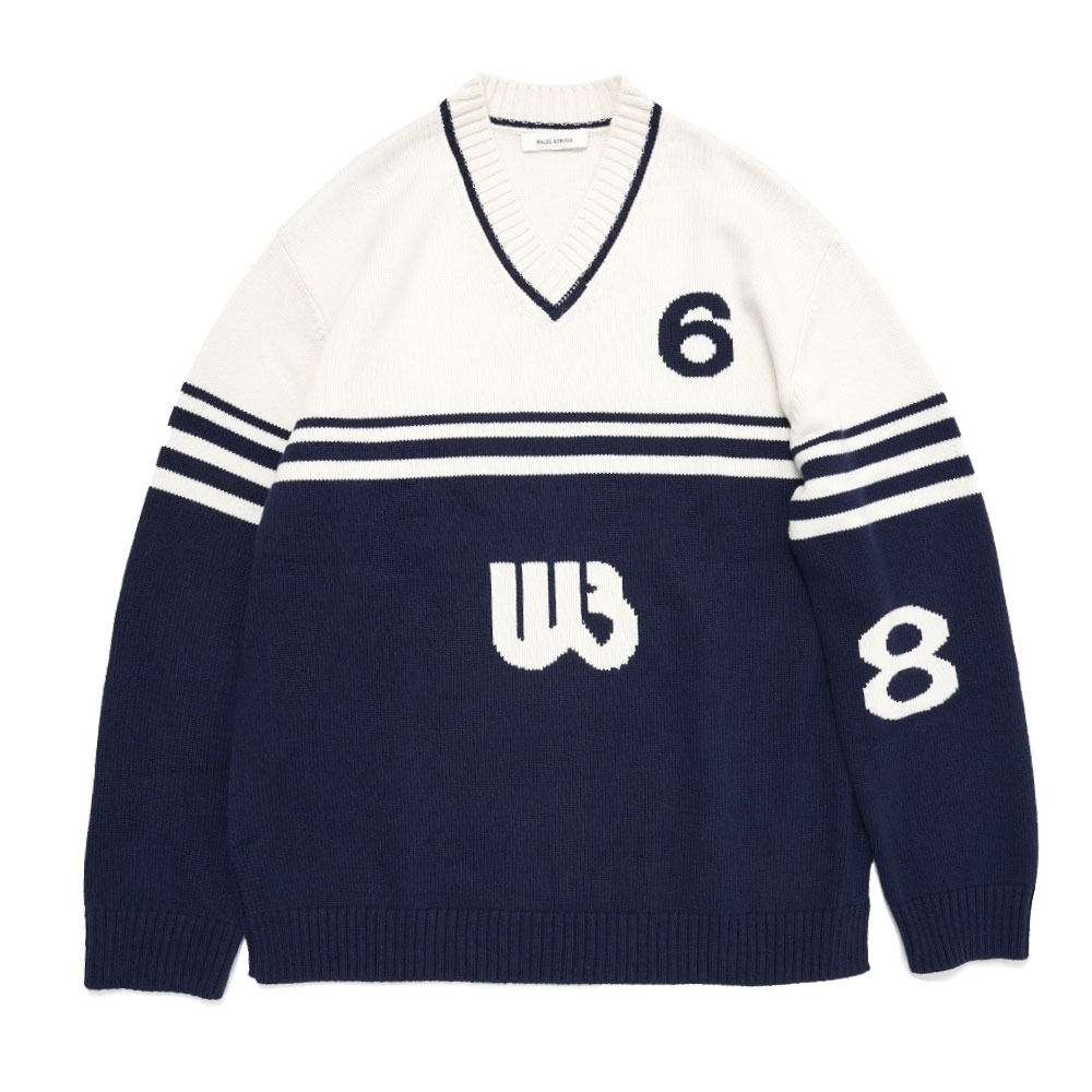 MOTIF JUMPER IVORY AND NAVY