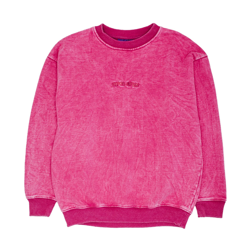 LITTLE STAMP SNOW WASH CREW MAGENTA