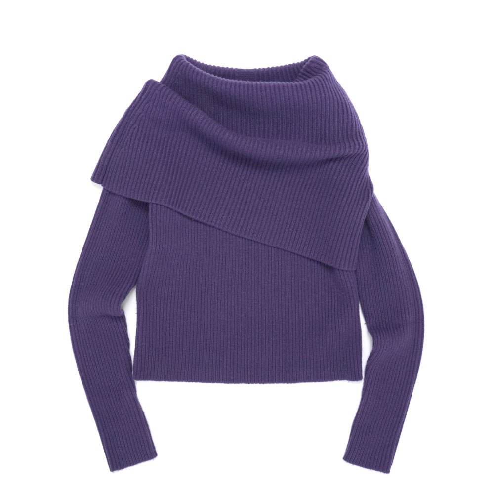 TENDER WOOL/CAPE SWEATER BLUE PURPLE