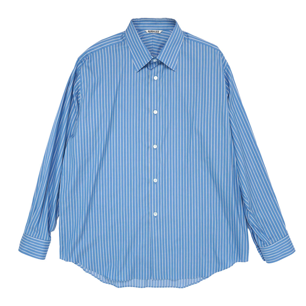 COTTON SILK STRIPE SHIRT BLUE STRIPE A25AS01CS