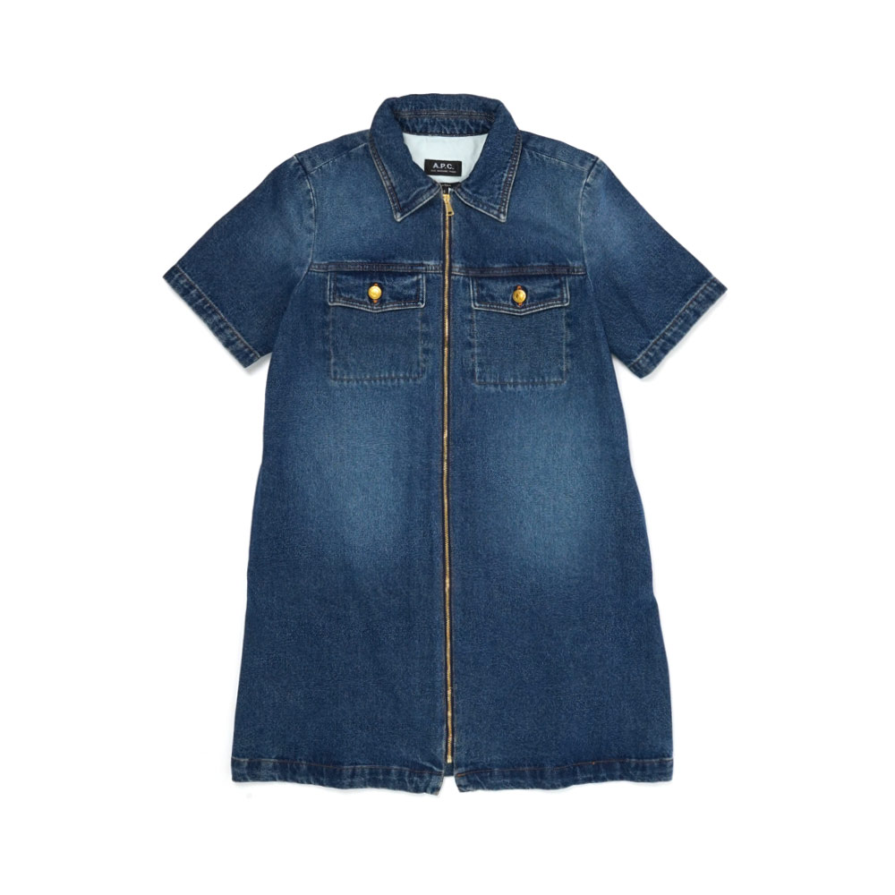 AMANDA DRESS STONEWASHED INDIGO