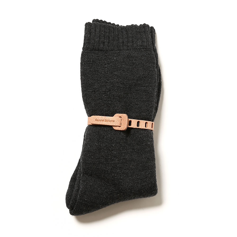 REVERSIBLE SOCKS WOOL CHARCOAL GRAY is-rc-rsw