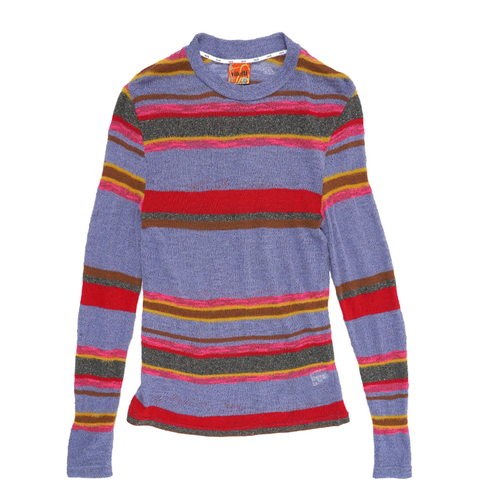 POST-HIPPIE STRIPED SWEATER LIGHT BLUE STRIPES _