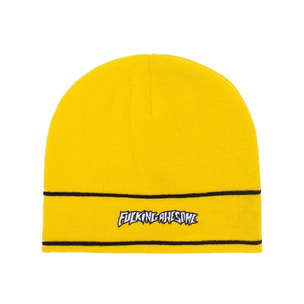 LITTLE STAMP STRIPE BEANIE YELLOW/BLACK