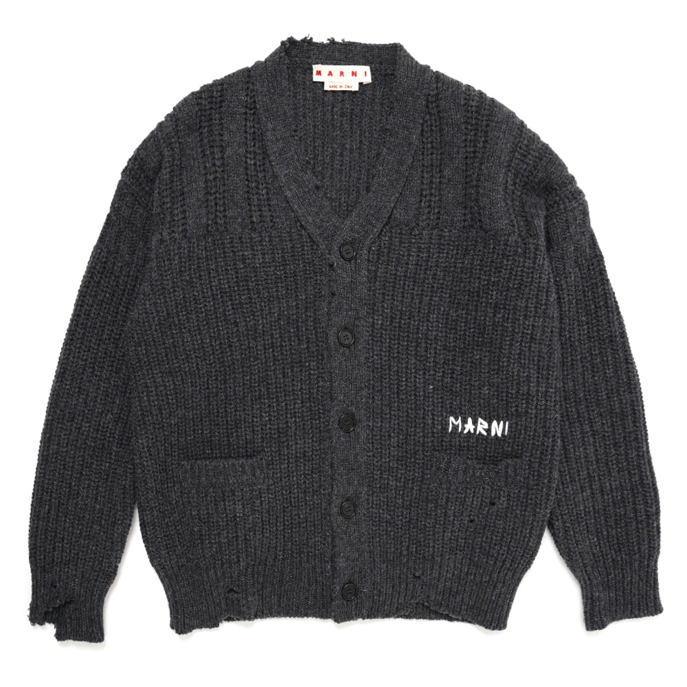 BROKEN FISHERMAN CARDIGAN DARK GREY