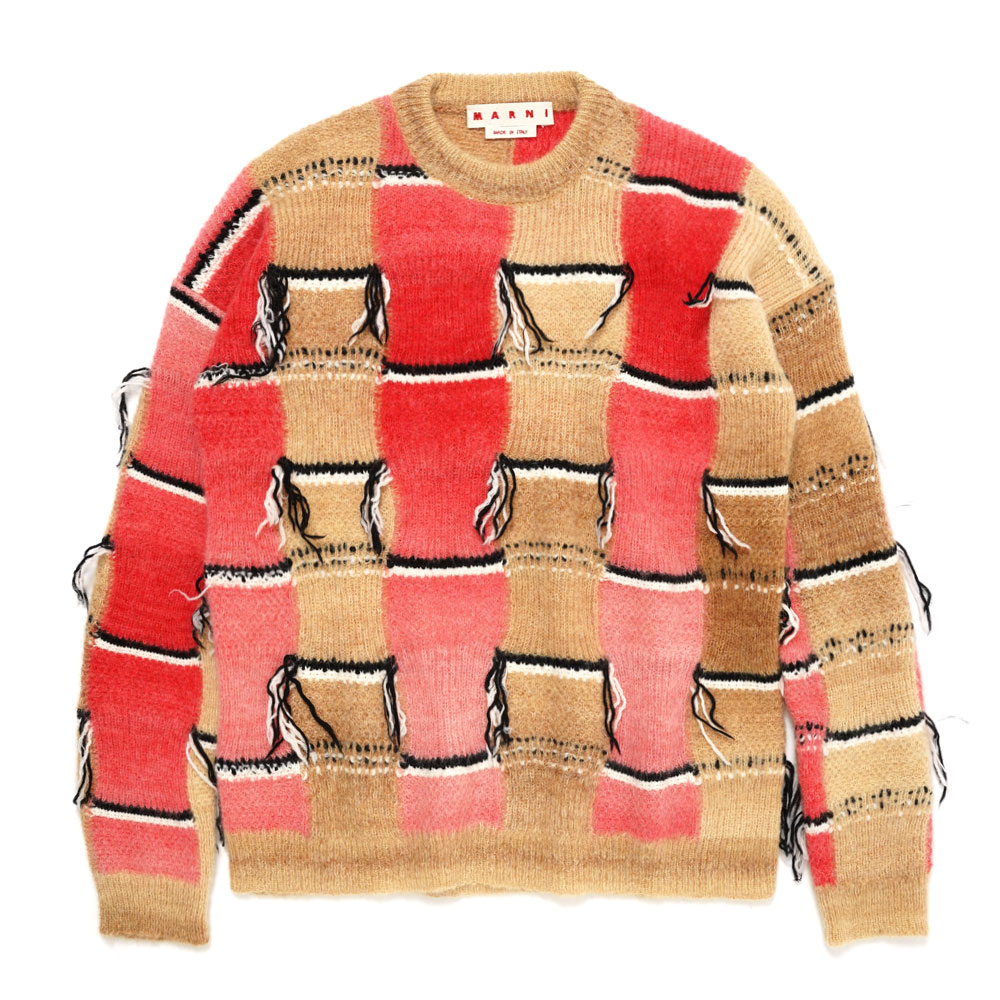 STRIPED DEGRADE MOHAIR SWEATER CARAMEL