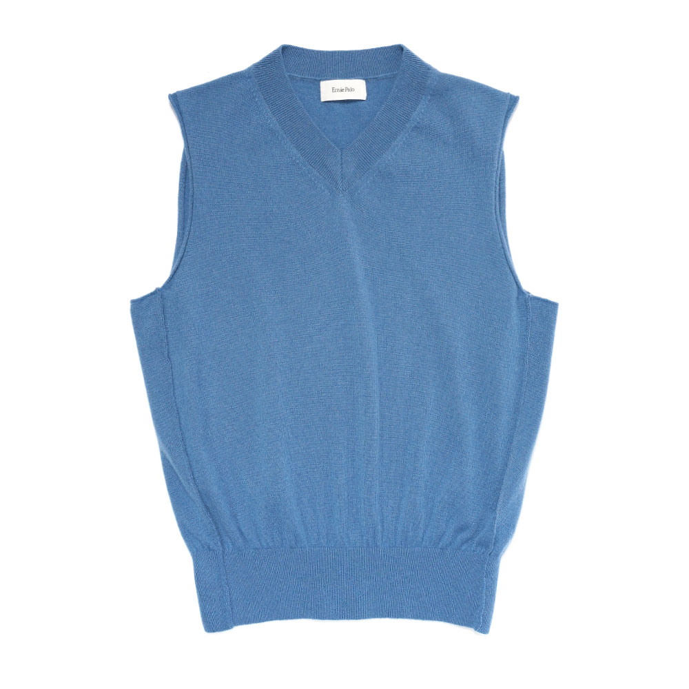 INSIDE OUT KNIT VEST SAX