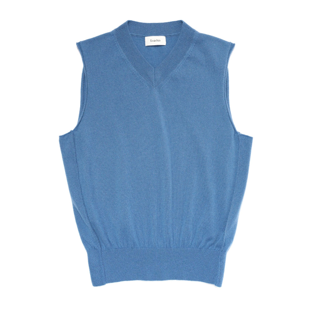 INSIDE OUT KNIT VEST SAX _