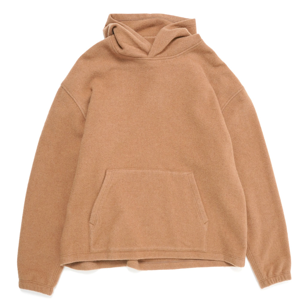 NATURAL FLEECE HOODIE CAMEL _
