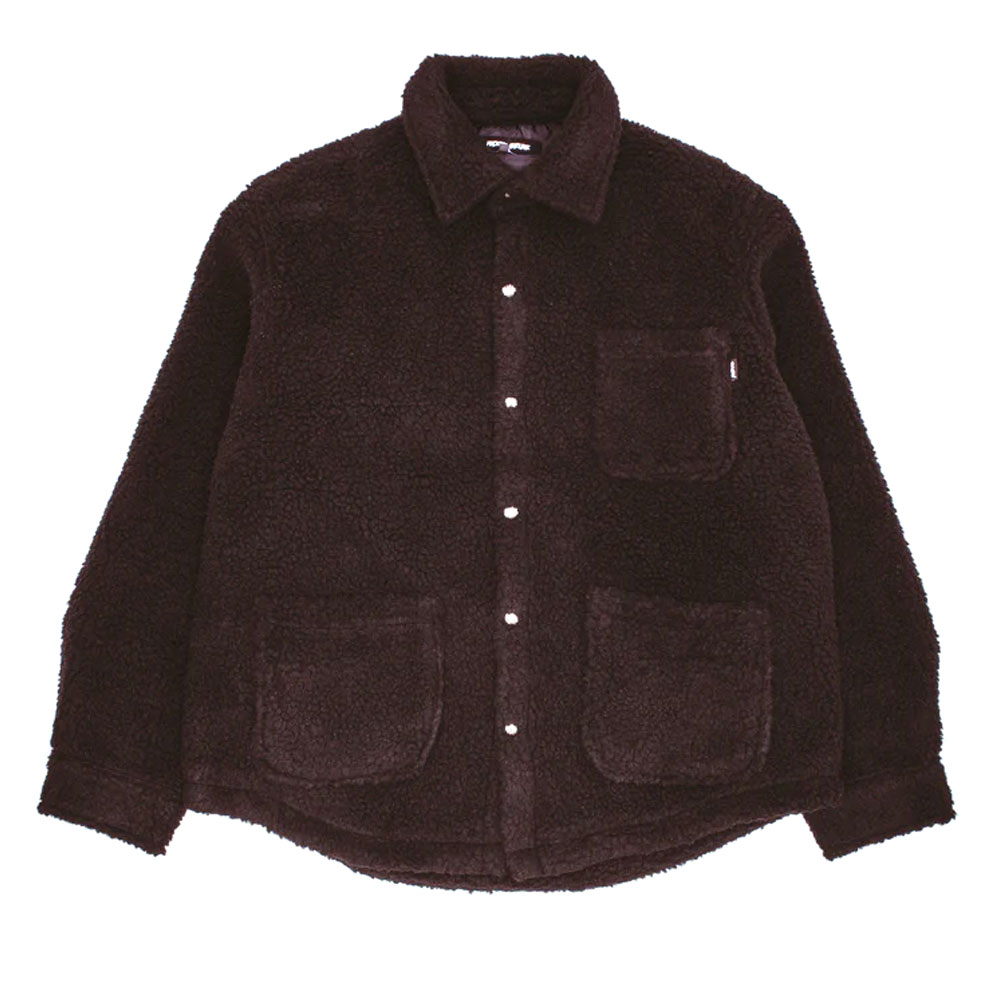 PILE FLEECE OVERSHIRT BLACK