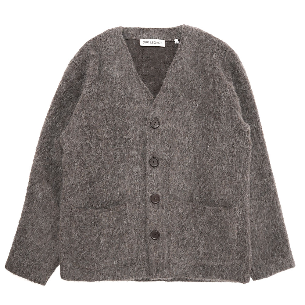 CARDIGAN MOLE GREY MOHAIR