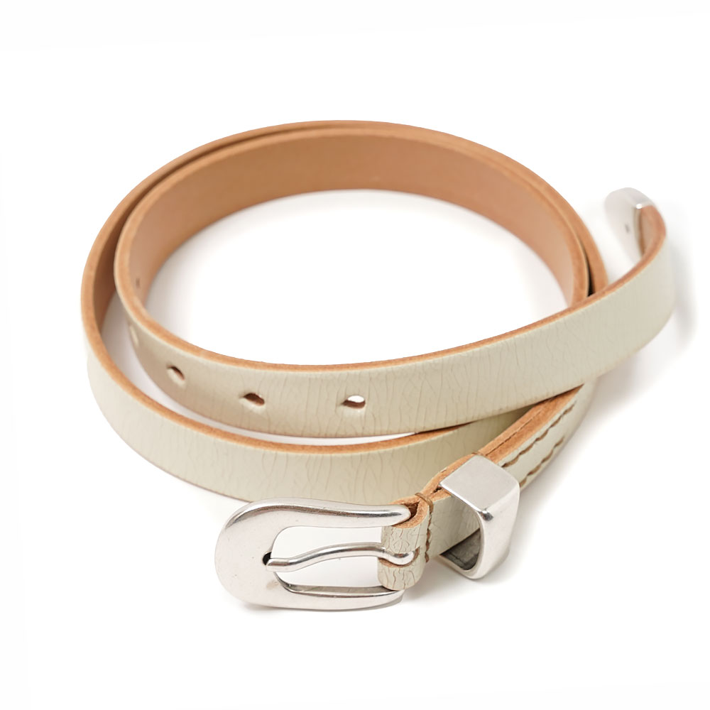 2 CM BELT OFF WHITE CRACKED LEATHER