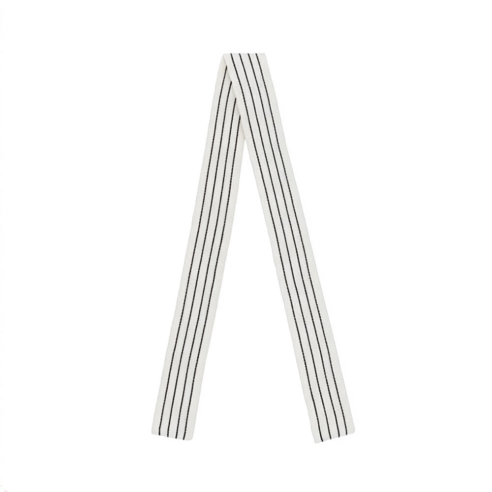 STRIPED SCARF WHITE&BLACK