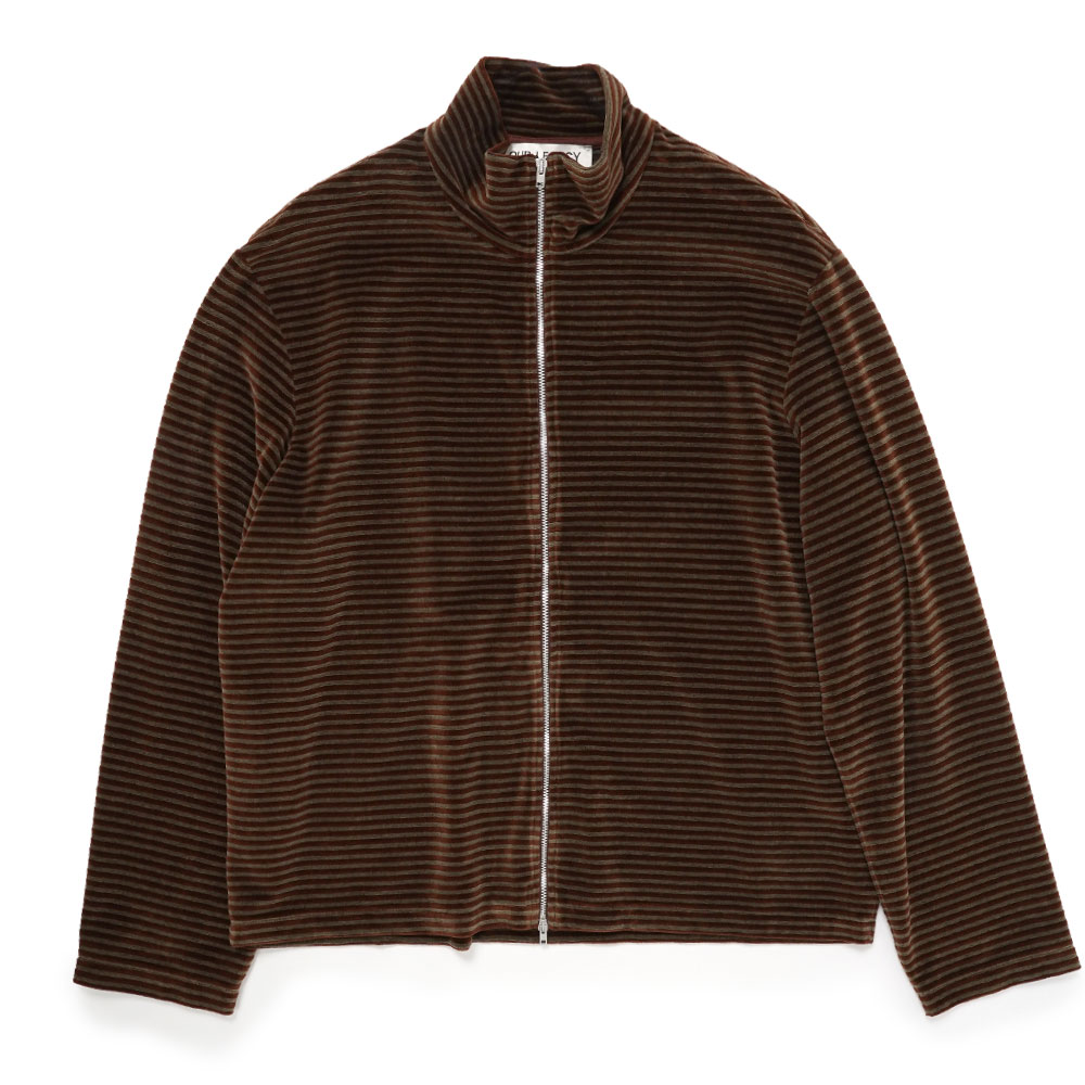 SHRUNKEN FULLZIP POLO SCOOBIE STRIPE VELOUR