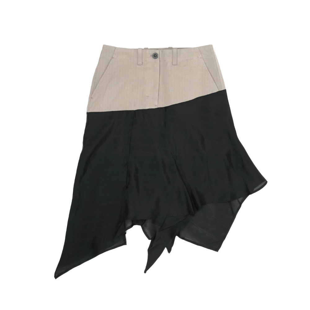 ENGINEER SKIRT PEBBLE HERRINGBONE