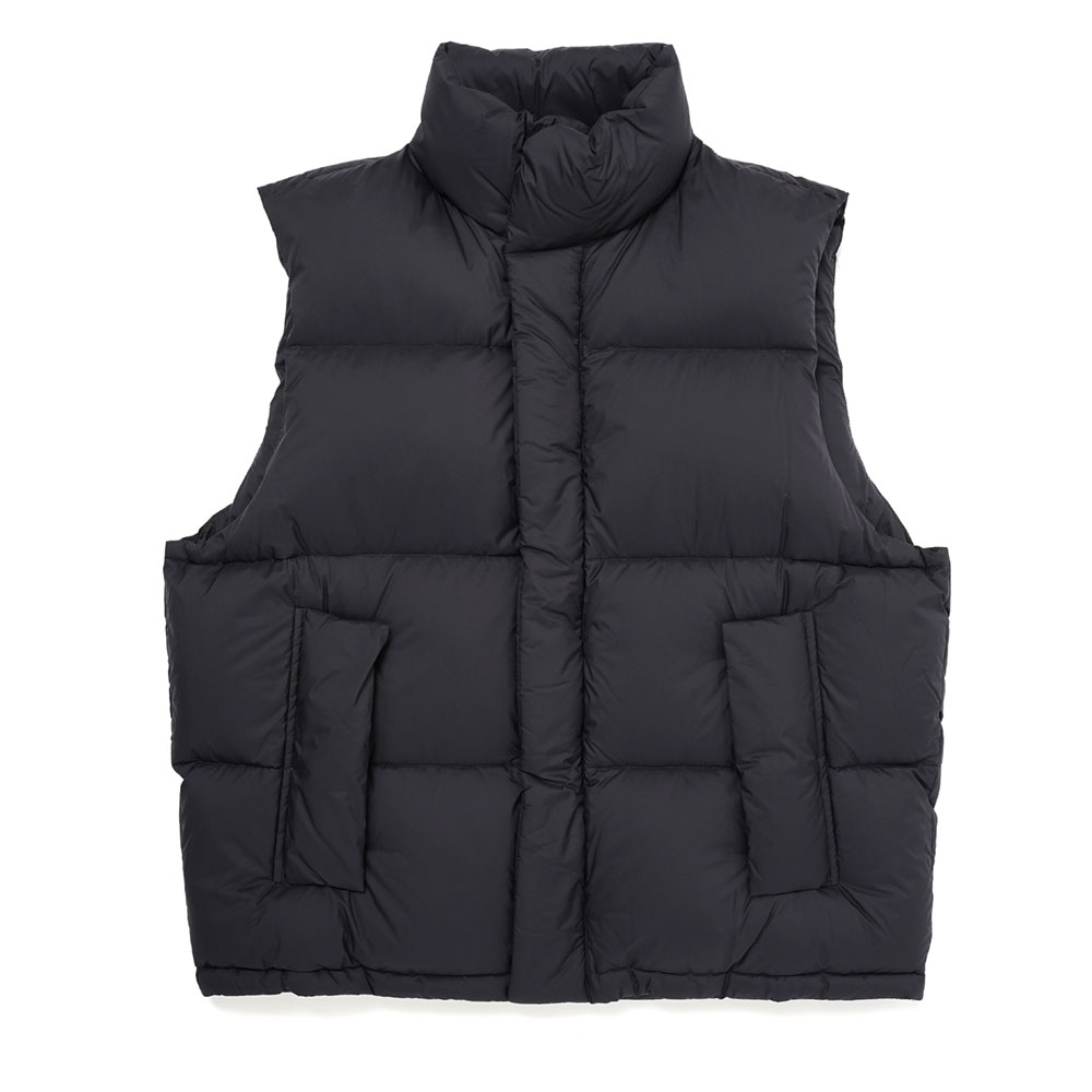 SUPER LIGHT NYLON RIPSTOP DOWN VEST A23AV02NL BLACK