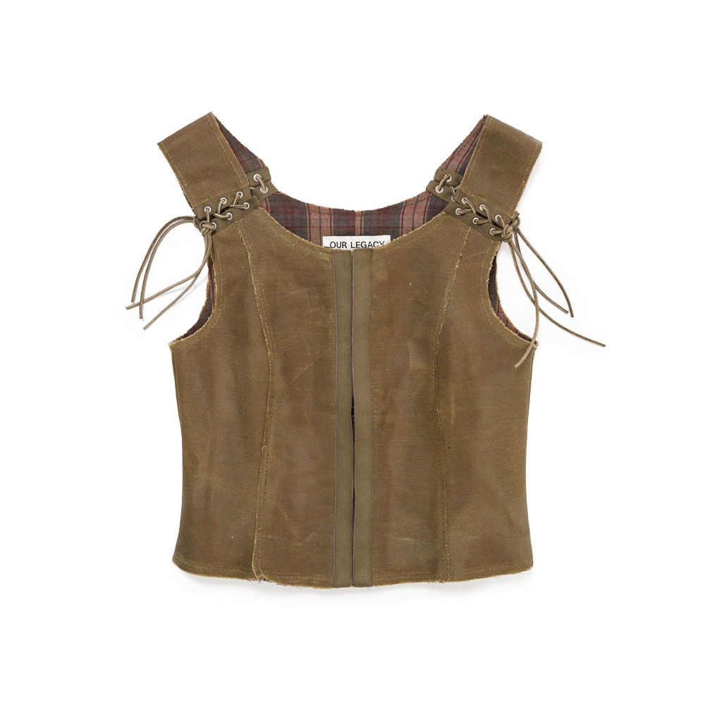 TOUGH VEST MOOR GREEN WAX (WOMENS)_