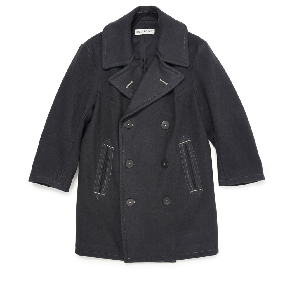 SHRUNKEN PEACOAT OBSIDIAN BATH WOOL (WOMENS)