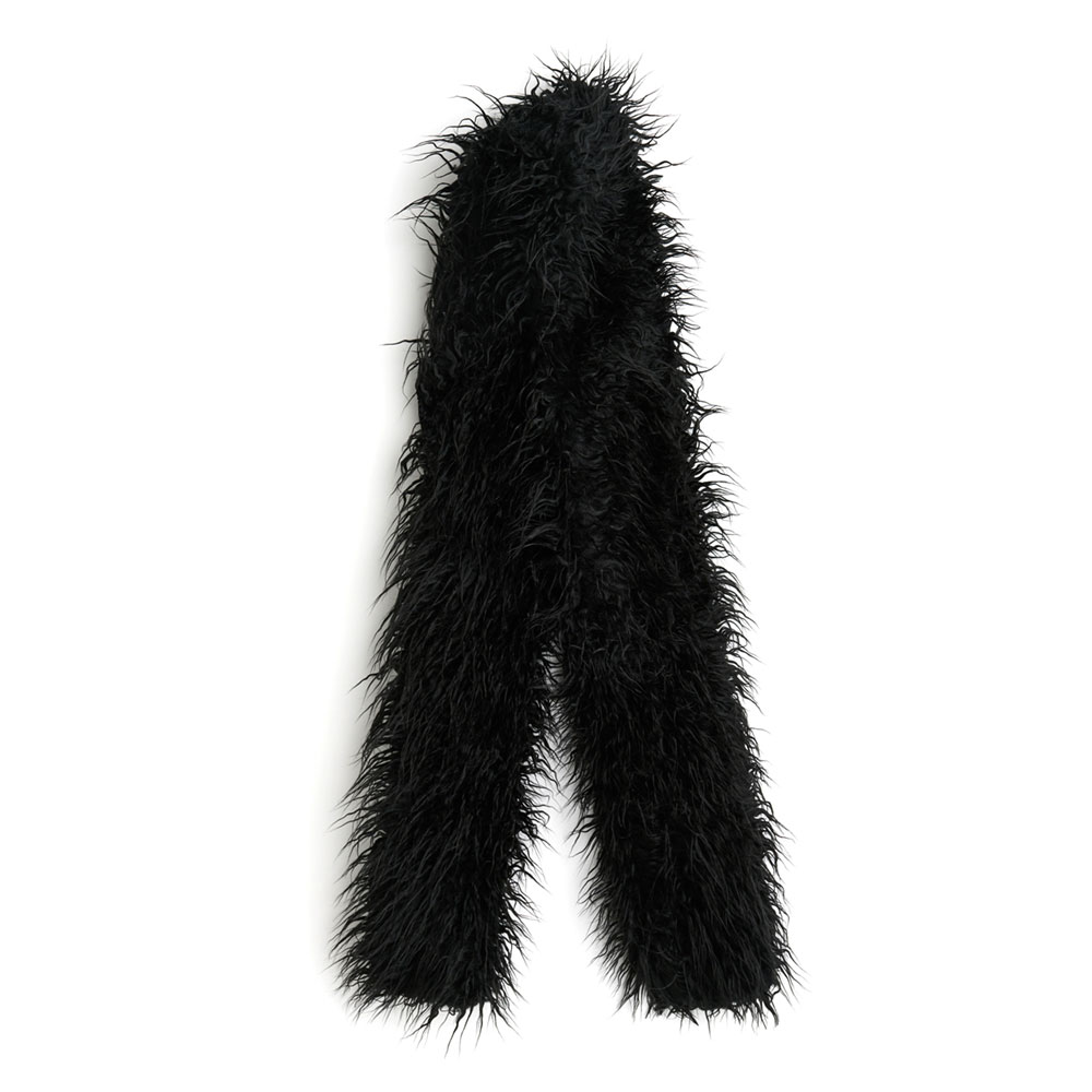 FLOSS SCARF BLACK FAKE FUR