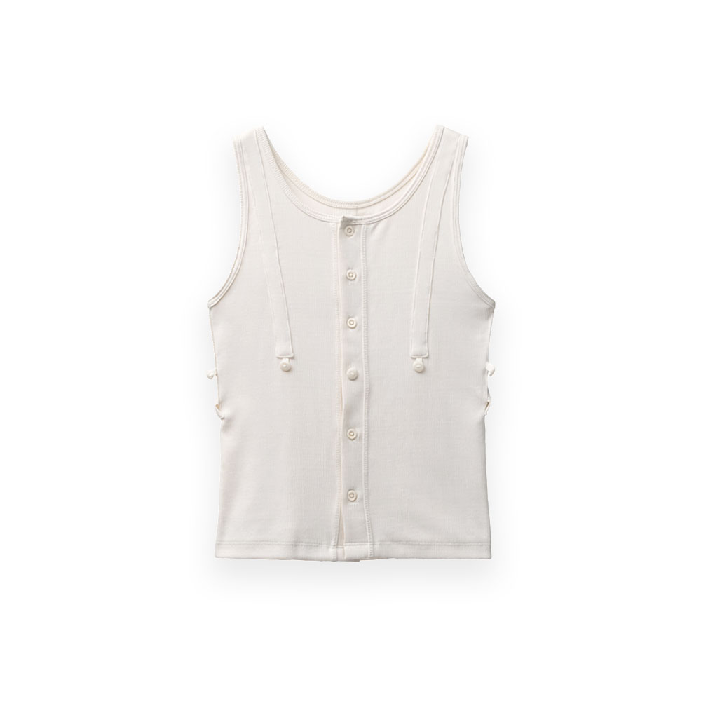 WILLOW 1890 RIBBED TANK IVORY