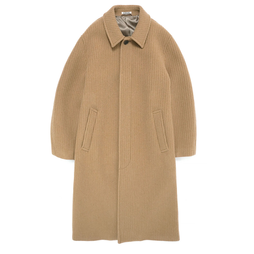SPONGE BONDED WIDE WALE WOOL SOUTIEN COAT CAMEL A25AC01MA