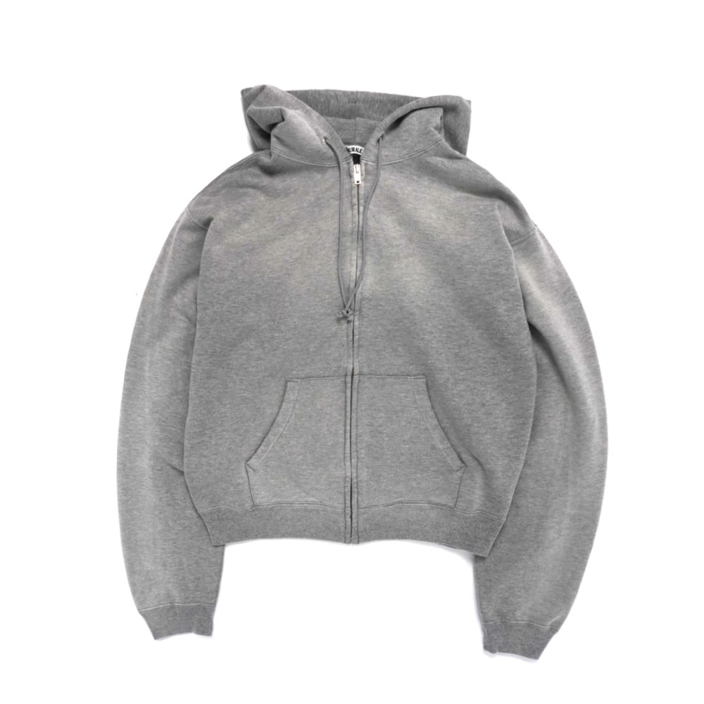 PRODUCT DYED PIMA LIGHT SWEAT ZIP PARKA TOP GRAY A25AP01MS