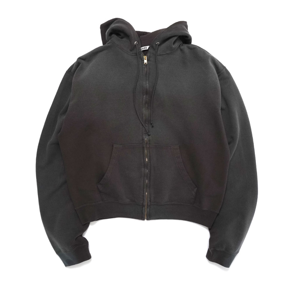 PRODUCT DYED PIMA LIGHT SWEAT ZIP PARKA INK BLACK A25AP01MS