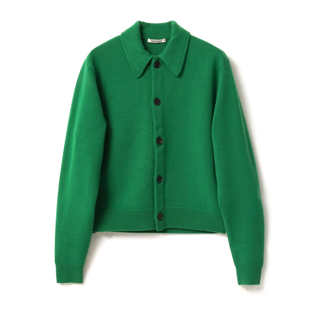 SUPER FINE WOOL KNIT SHIRT CARDIGAN A26AC01TJ GREEN